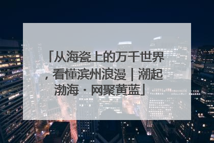 从海瓷上的万千世界，看懂滨州浪漫｜潮起渤海・网聚黄蓝